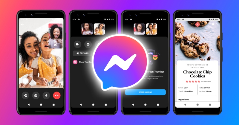 Cách chia sẻ màn hình khi gọi Messenger trên điện thoại, máy tính