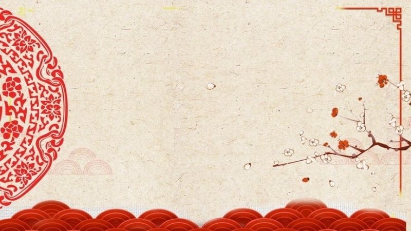 Background tết trung thu đơn giản với cành hoa nhỏ xinh