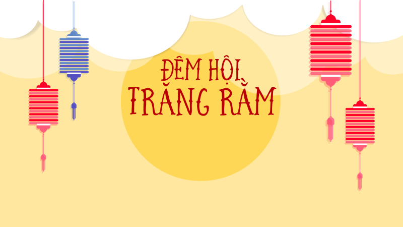 Background đêm hội trăng rằm