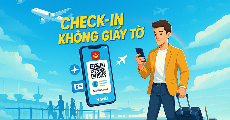 Check-in máy bay bằng VNeID giảm thiểu rủi ro mất giấy tờ 