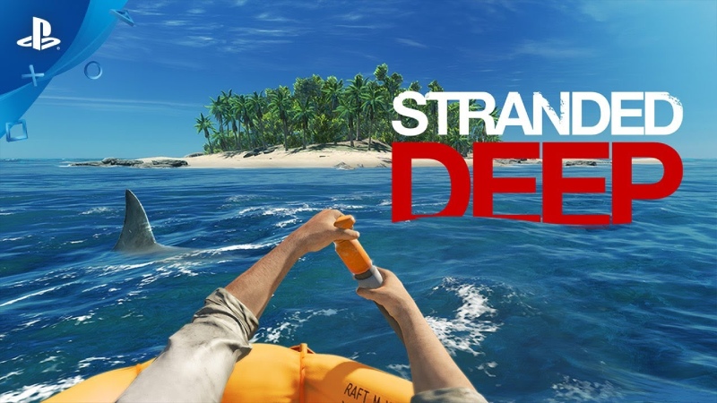 Người sống sót chèo thuyền vượt biển trong Stranded Deep