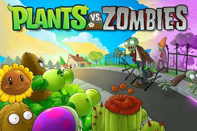 Cây cối đối đầu với lũ zombie trong Plants Vs Zombies