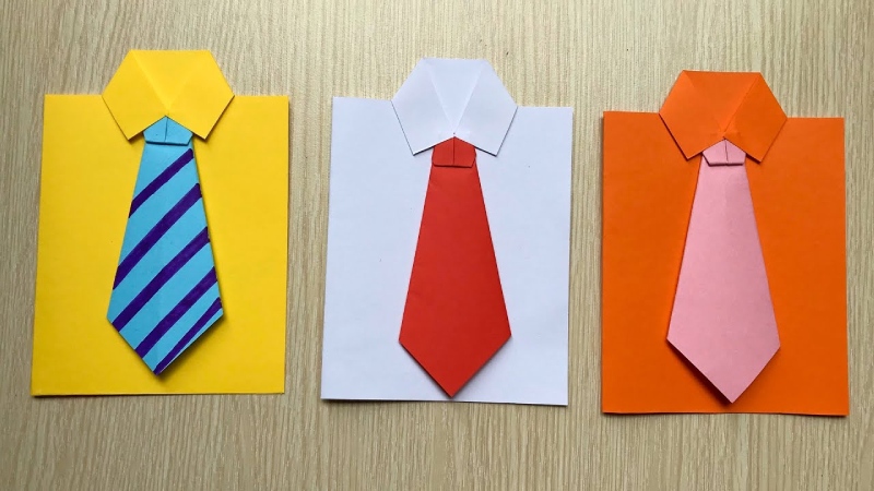 Các mẫu thiệp áo sơ mi thắt cà vạt