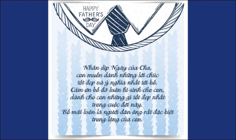 Thiệp lời chúc cảm động ngày của cha