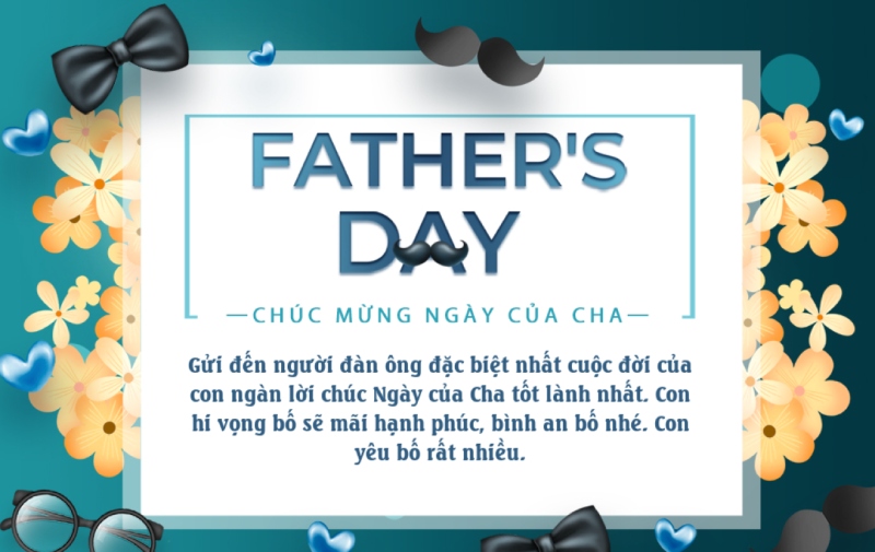 thiệp ngày của cha được trang trí độc đáo