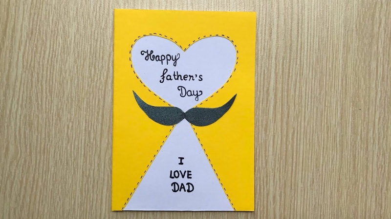 Mẫu thiệp ngày của cha hình chiếc râu