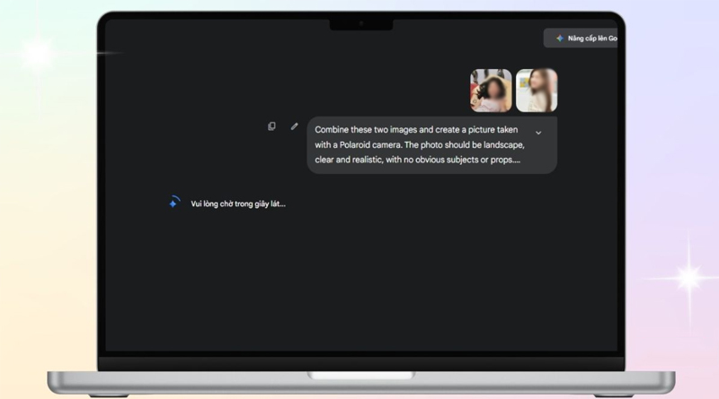Nhập Prompt yêu cầu tạo ảnh gặp bản thân lúc nhỏ