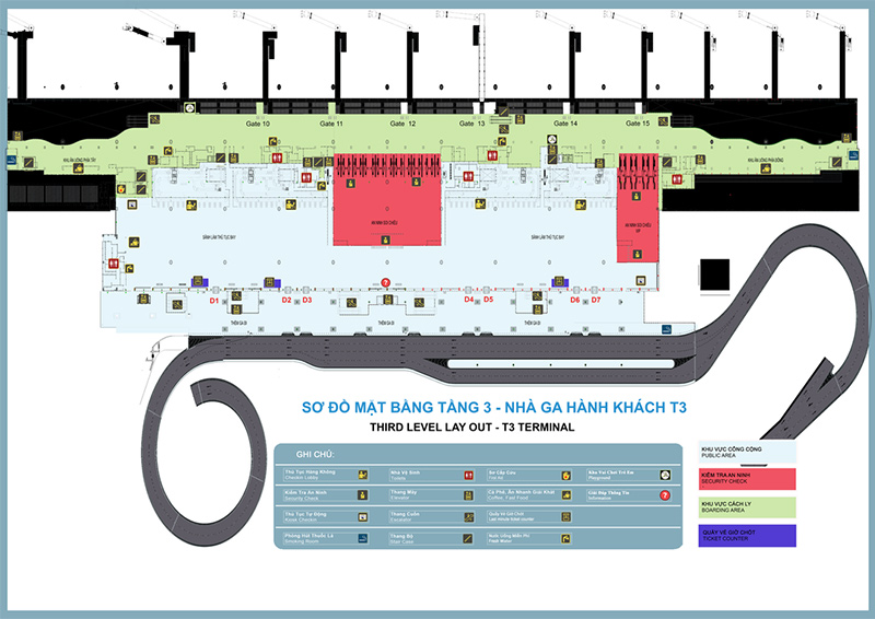 Tầng 3 ga T3