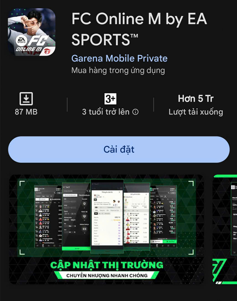 Cách tải FC Mobile Việt Nam cho điện thoại Android