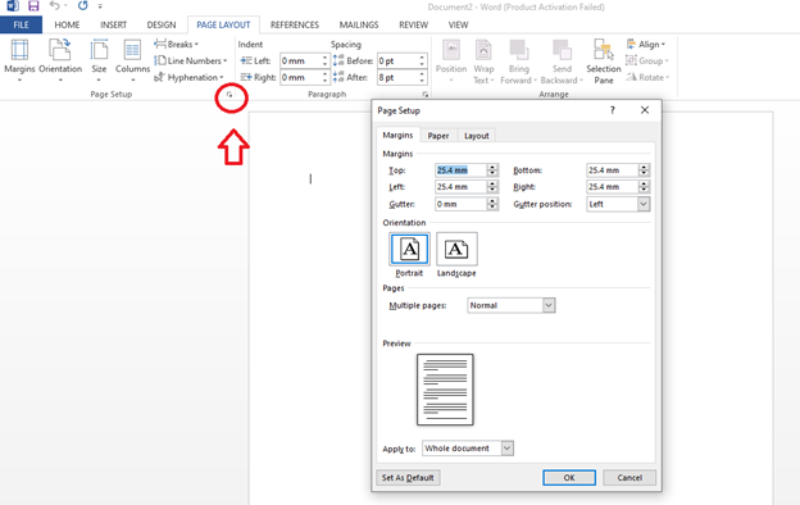 Trình bày định dạng trang chuẩn
