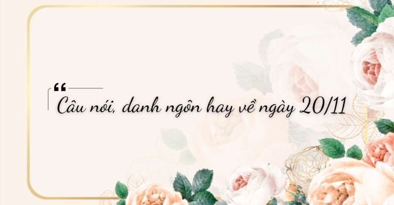 Tổng hợp câu nói, danh ngôn hay về ngày 20/11 tặng thầy cô giáo