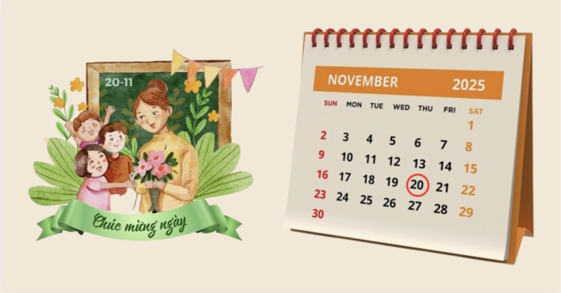20/11 năm 2025 là thứ mấy? Có được nghỉ lễ 20/11 không?