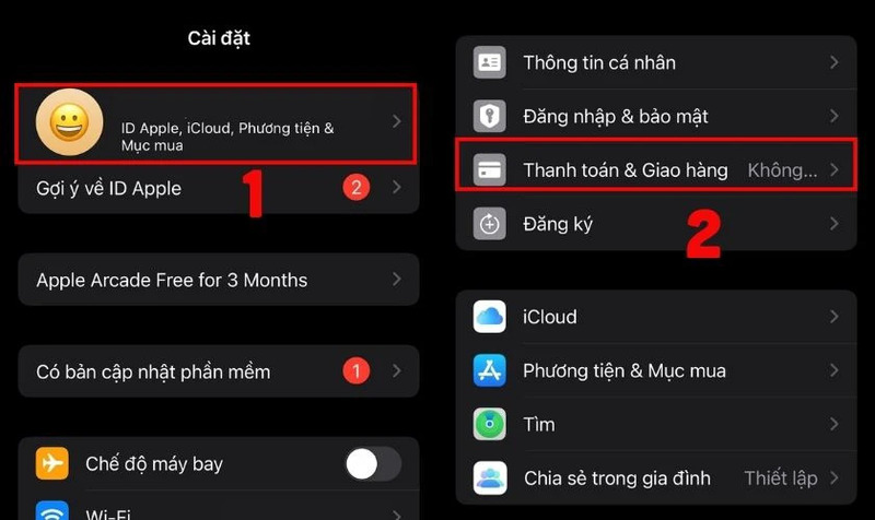 Kiểm tra và cập nhật lại thông tin thanh toán