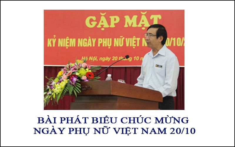 Đại diện nhà trường phát biểu chúc mừng ngày 20/10