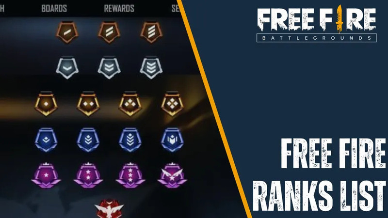 List rank Free Fire