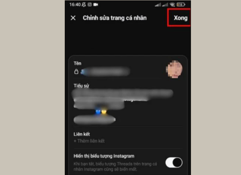 Nhấn “Xong” ở góc trên bên phải để lưu