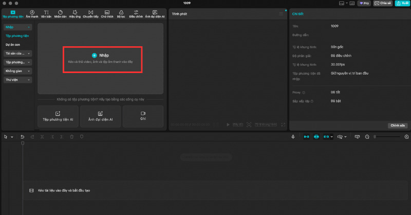 Cách tải video từ giao diện dự án mới trong CapCut