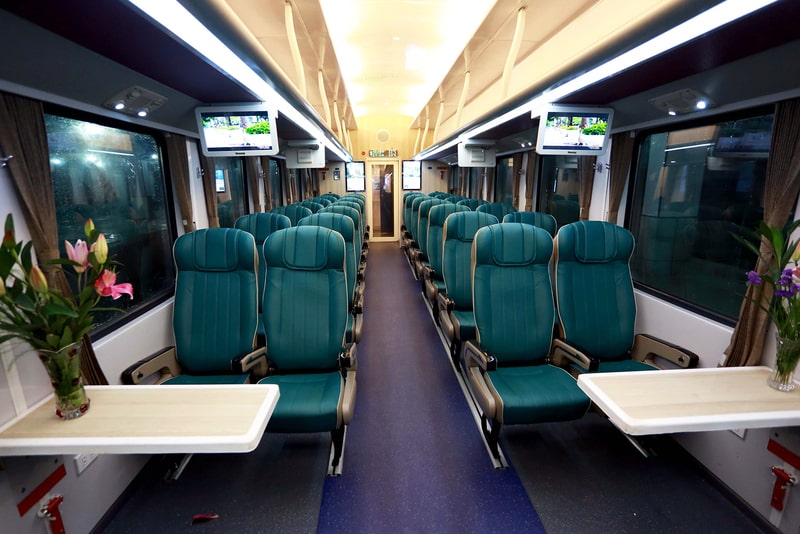 Ghế ngồi mềm trên tàu hỏa