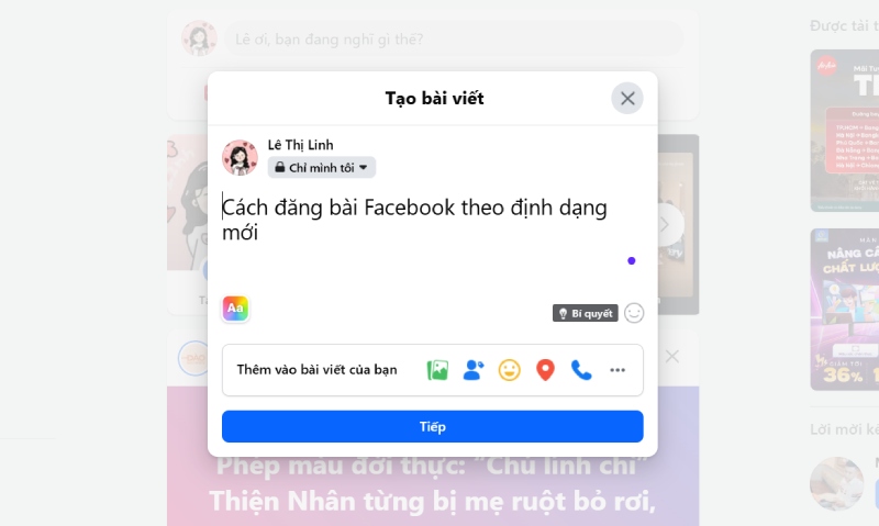 Viết tiêu đề cho bài đăng mới