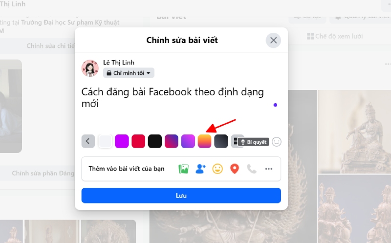 Lựa chọn màu nền cho bài viết