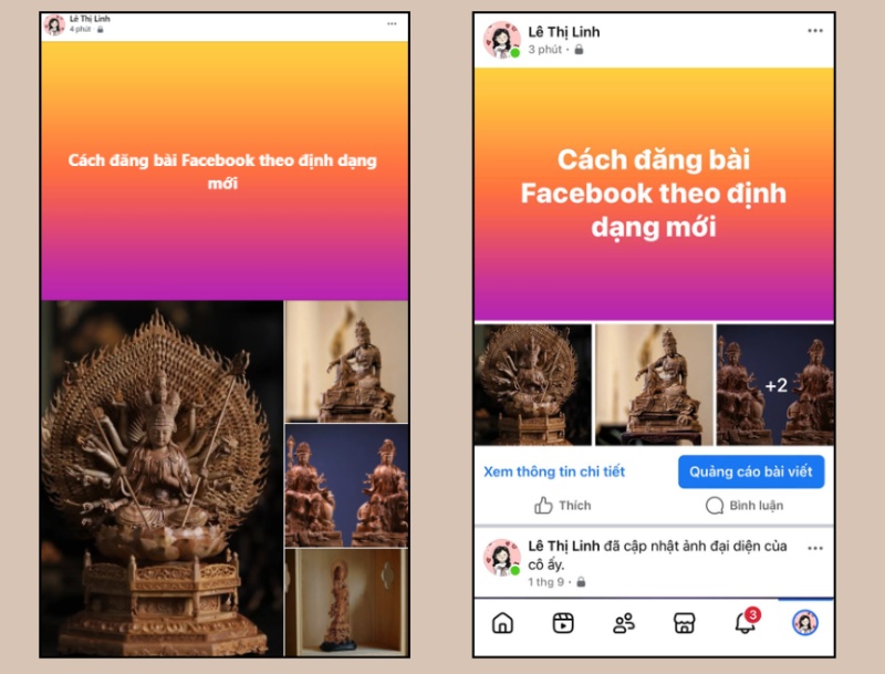 Giao diện bài đăng định dạng mới trên máy tính và điện thoại