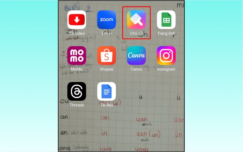 Mở ứng dụng Chủ đề trên điện thoại Xiaomi