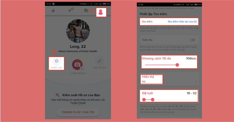 cach-dung-tinder-6 Chỉnh sửa và quản lý hồ sơ Tinder
