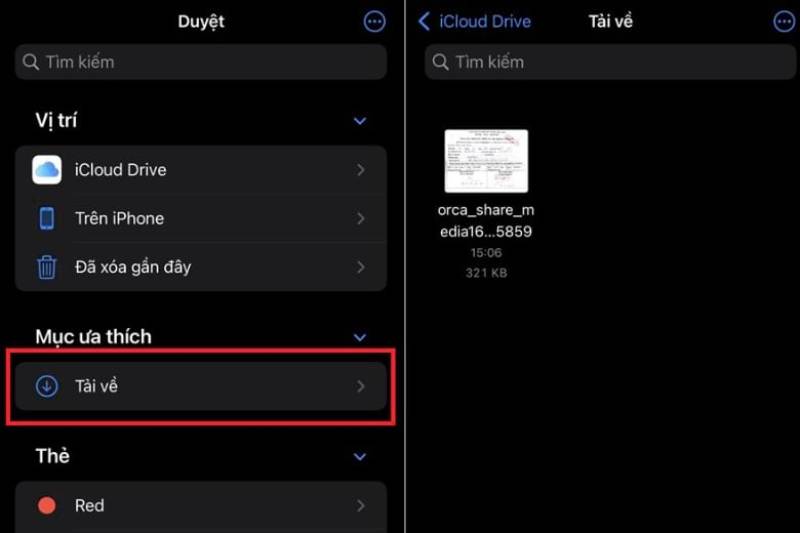 Truy cập vào Tệp trên iPhone và chọn File cần gửi