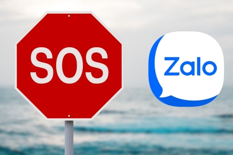 Biểu tượng SOS liên hệ cứu trợ khẩn cấp qua Zalo