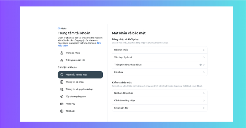 Đổi lại mật khẩu Messenger