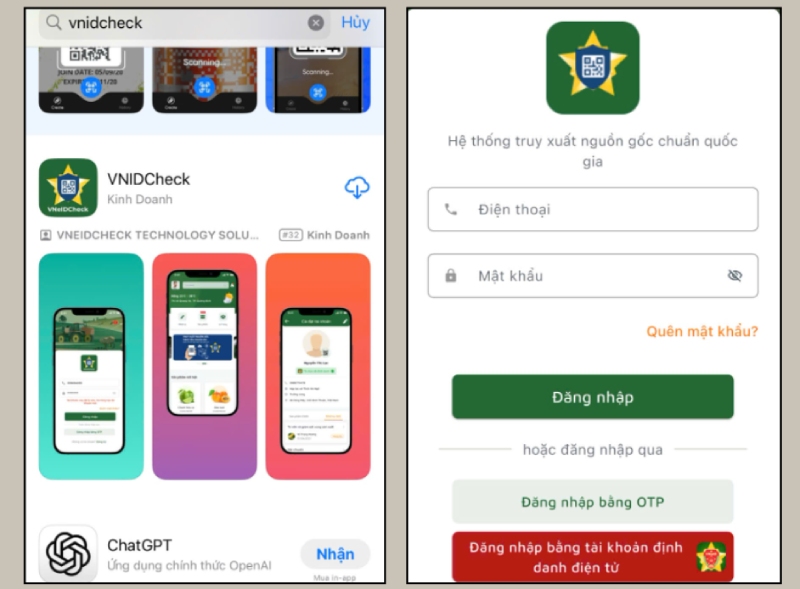 Nhấn nhận để tải app và mở app để sử dụng