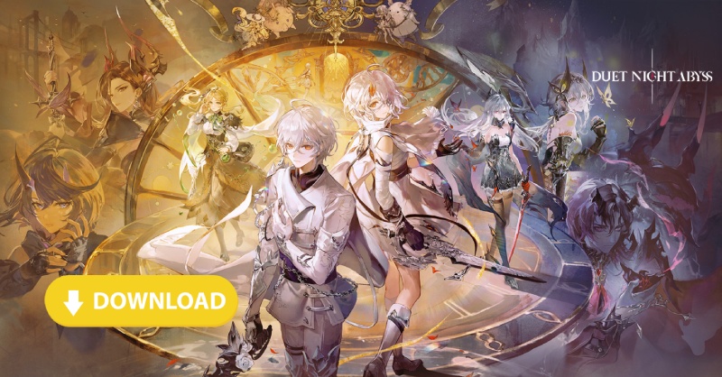 Giao diện chính Duet Night Abyss với nút tải xuống