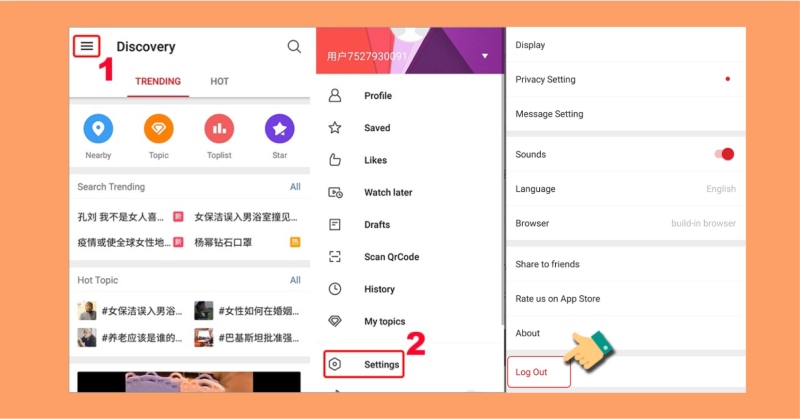 cach-tai-va-su-dung-weibo-6 Đăng xuất tài khoản Weibo trong phần cài đặt
