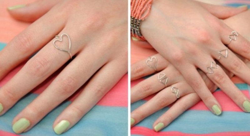 Nhẫn handmade bằng dây kẽm uốn hình