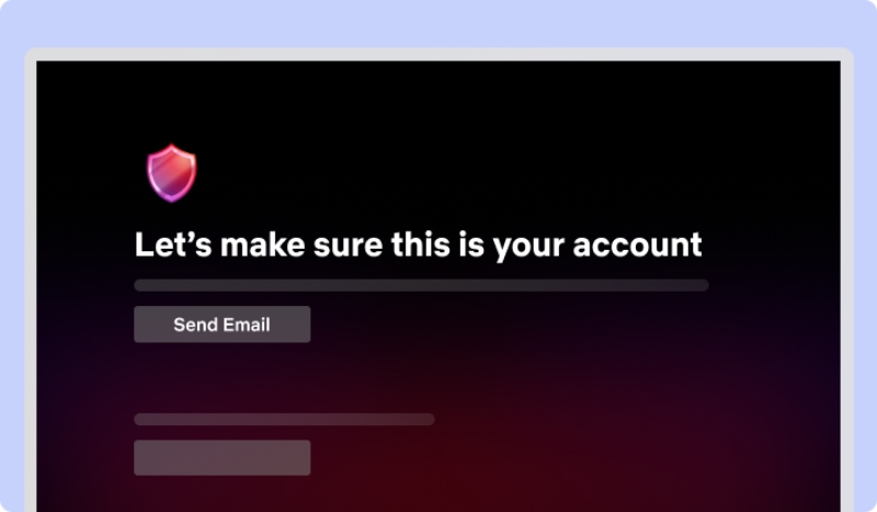 Gửi email để Netflix gửi liên kết xác minh