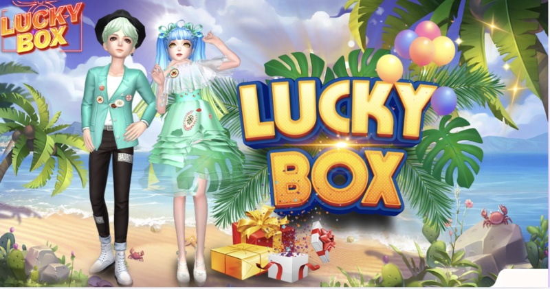 Giao diện game Lucky Box nhận thưởng và quà hấp dẫn