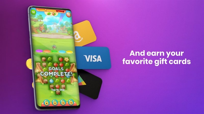 Hoàn thành nhiệm vụ game để nhận thẻ quà tặng Amazon, Visa