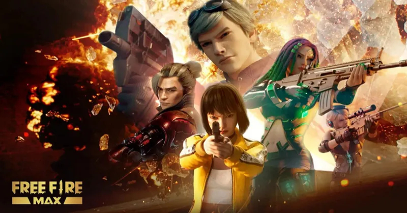 Giao diện nhân vật chính trong Free Fire Max với hiệu ứng ấn tượng