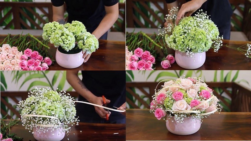 Cắm hoa kiểu mái vòm