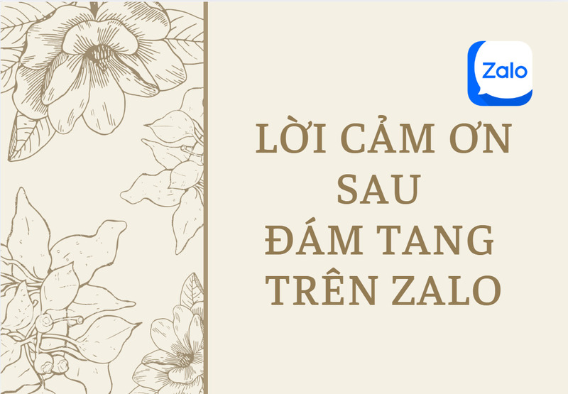 Gửi lời cảm ơn sau đám tang trên Zalo
