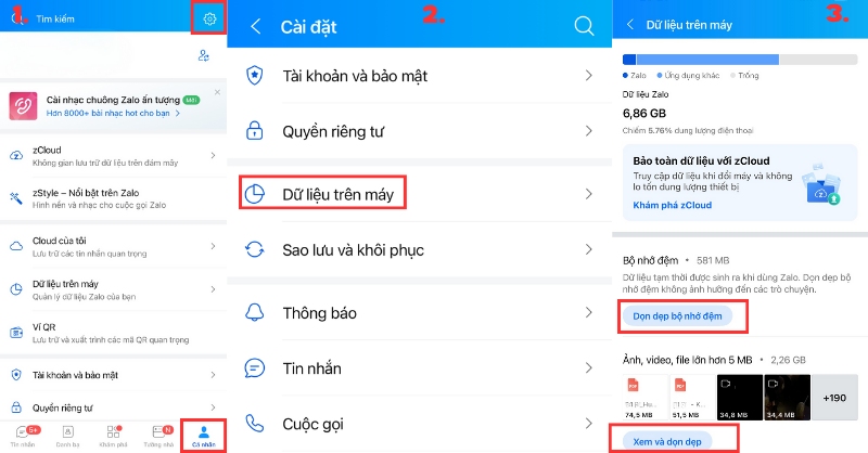 Các bước dọn dẹp bộ nhớ đệm