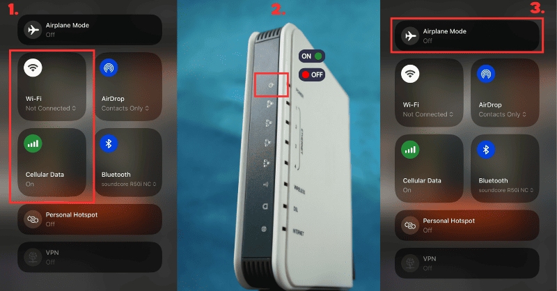 Các bước khôi phục mạng trên điện thoại hoặc modem