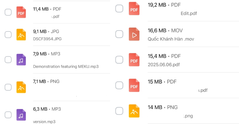 Kiểm tra định dạng file gửi đến
