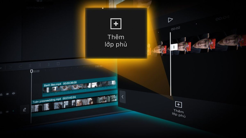 Giao diện thêm lớp phủ trong CapCut
