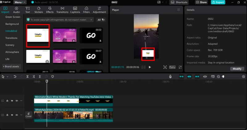 Thêm lớp phủ vào video trong CapCut