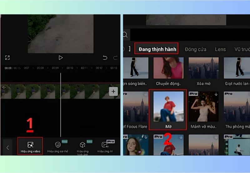 Thêm hiệu ứng video đang thịnh hành trong CapCut