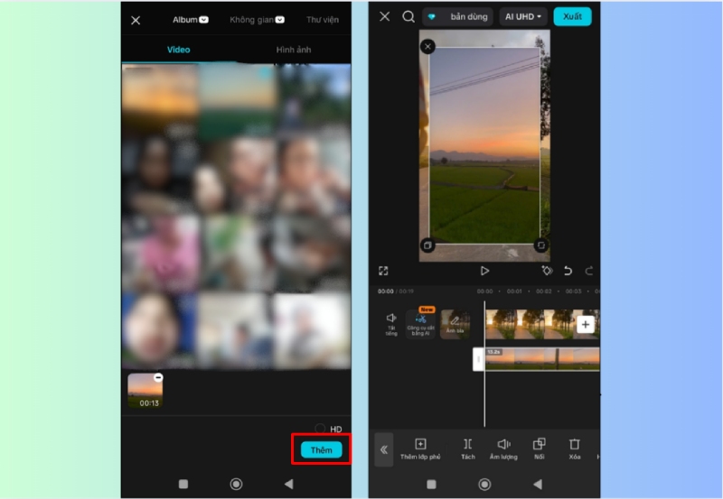 Chèn video lớp phủ vào dự án CapCut