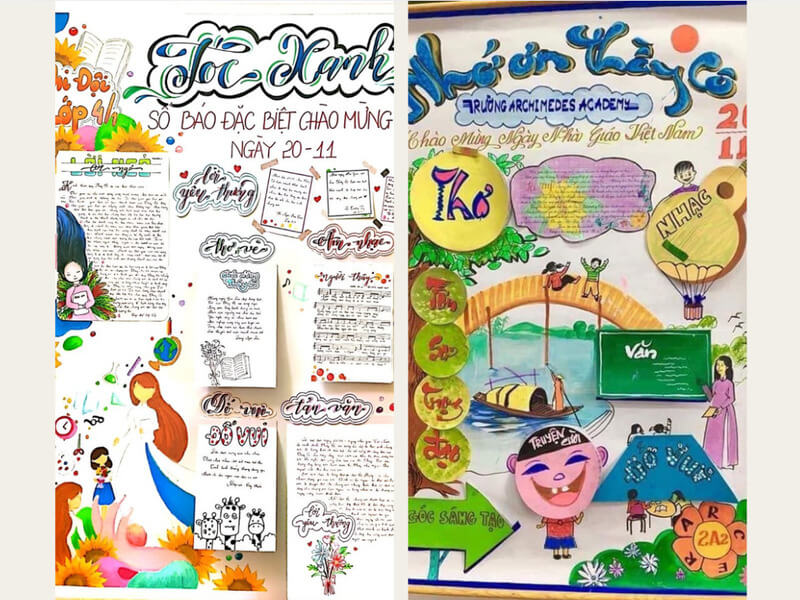 mau-bao-tuong-20-11-14 Mẫu báo tường 20/11 cho các bé tiểu học số 1