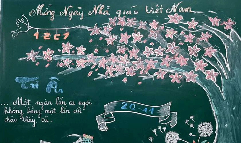 mau-bao-tuong-20-11-30 Mẫu trang trí bảng đen 20/11 số 4