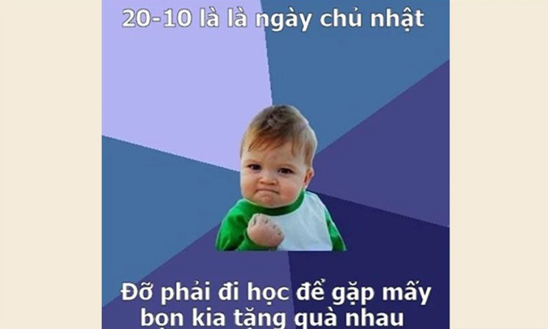 Lưu ngay meme 20/10 dành cho FA cô đơn
